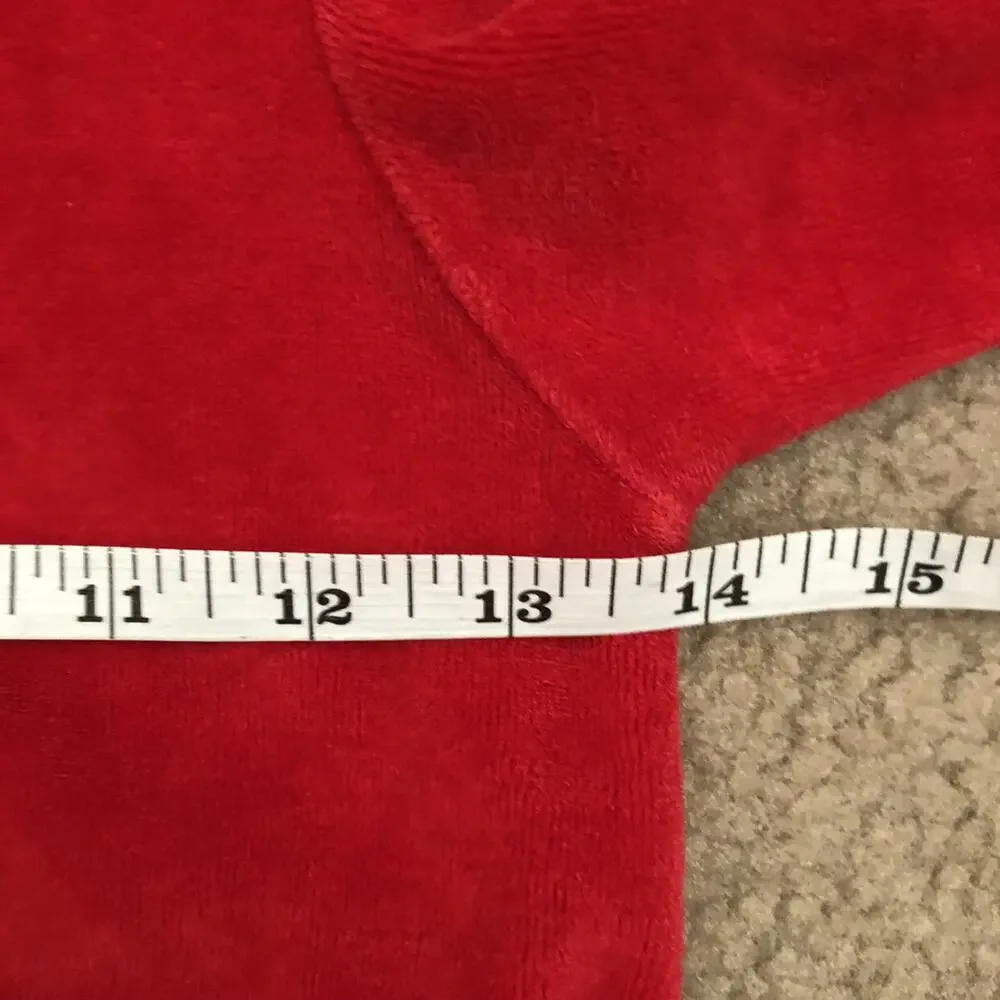 Vintage Red Terry Heart Sweatshirt